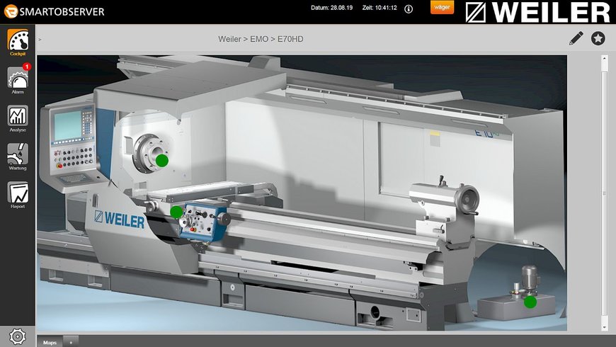 Gemeinsam mit WEILER: Condition Monitoring System wird auf der EMO Hannover ausgestellt